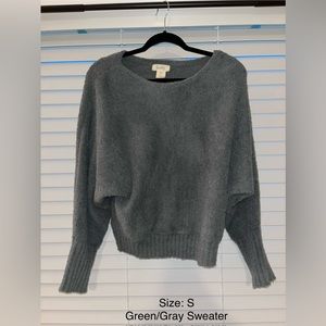 Greenish gray sweater